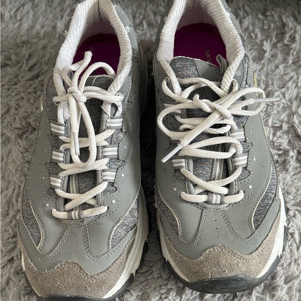 Skechers D'Lites Memory Foam Air-Cooled Sneakers Womens 9 Wide